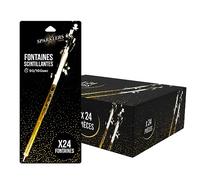SPARKLERS CLUB Fontaines à Gateaux Scintillantes XXL 24cm - Lot de 24 - durée 90/100 Secondes pour Gateaux et Bouteilles de Champagne, Bougie Lumineuse d'ambiance pour Anniversaire - Catégorie F1