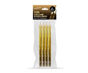 SPARKLERS CLUB Fontaines à Gateaux Scintillantes XXL 24cm - Lot de 4 - durée 90/100 Secondes pour Gateaux et Bouteilles de Champagne, Bougie lumineuse d'ambiance pour anniversaire - Catégorie F1