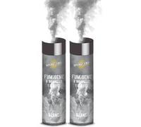 SPARKLERS CLUB Fumigène a Main 1 MINUTE couleur Blanc - Lot de 2 - Allumage Frottoir, durée 60 secondes, fumigene artifice couleur à tenir en Main - fumigene a main - Catégorie F1 - LIVRAISON 24/48H
