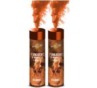SPARKLERS CLUB Fumigène a Main 1 MINUTE couleur Orange - Lot de 2 - Allumage Frottoir, durée 60 secondes, fumigene artifice couleur à tenir en Main - fumigene a main - Catégorie F1 - Autre