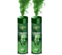 SPARKLERS CLUB Fumigène a Main 1 MINUTE couleur Vert - Lot de 2 - Allumage Frottoir, durée 60 secondes, fumigene artifice couleur à tenir en Main - fumigene a main - Catégorie F1 - Autre