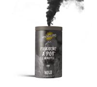 SPARKLERS CLUB Fumigène en Pot 2 MINUTES couleur Noir - Allumage à mèche, durée 120 secondes, fumigene couleur à poser au Sol - fumigene pot au sol Catégorie F1 - LIVRAISON 24/48H