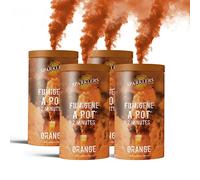 SPARKLERS CLUB Fumigène en Pot 2 MINUTES couleur Orange - Lot de 4 - Allumage à mèche, durée 120 secondes, fumigene couleur à poser au Sol - fumigene pot au sol Catégorie T1 - LIVRAISON 24/48H