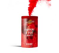 SPARKLERS CLUB Fumigène en Pot 2 MINUTES couleur Rouge - Allumage à mèche, durée 120 secondes, fumigene couleur à poser au Sol - fumigene pot au sol Catégorie F1 - LIVRAISON 24/48H