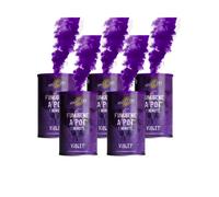 Sparklers Club Fumigène Pot Violet 60 Secondes Mèche Lot de 5