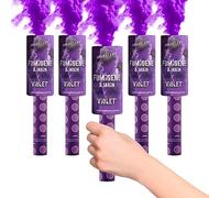 SPARKLERS CLUB Fumigène Torche a Main 45 secondes couleur Violet - Lot de 5 - Déclenchement à Mèche, durée 45 sec, fumigene couleur à tenir en Main - torche a main Catégorie F1 - LIVRAISON 24/48H