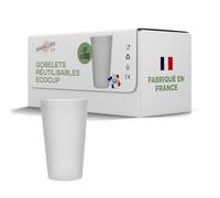 SPARKLERS CLUB Gobelet Ecocup Réutilisable 30 ivré Lot de 100 | Polypropylène Sans BPA, Fabriqué en France, Lave-Vaisselle 150 Cycles, 100% Recyclable, Translucide Givré, Personnalisable