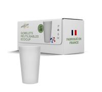 SPARKLERS CLUB Gobelet Ecocup Réutilisable 30 ivré Lot de 50 | Polypropylène Sans BPA, Fabriqué en France, 150 Lavages Lave-Vaisselle, Translucide Givré, 100% Recyclable, Empilable