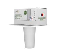 SPARKLERS CLUB Gobelet Ecocup Réutilisable 30 ivré Polypropylène Lot de | Polypropylène sans BPA, Fabrication Française, 150 Cycles Lave-Vaisselle, Translucide Givré, Capacité 30 mpilable