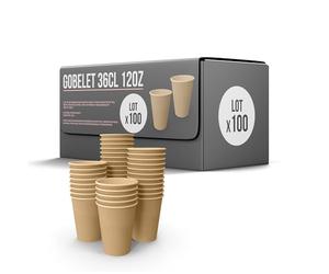 SPARKLERS CLUB Gobelet Jetable 36 arton Kraft Double Paroi Lot de 100
