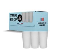 SPARKLERS CLUB Gobelet Réutilisable Ecocup 50 ivré Lot de 100 | Polypropylène PP Sans BPA, 50 cl Utiles 60 cl Ras Bord, Givré Translucide, Empilable, Lave-Vaisselle, Fabriqué en France