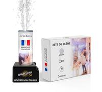 SPARKLERS CLUB Jet de Scène à Étincelles 2 Mètres 30 Secondes pour Intérieur et Extérieur - Couleur Or ou Argent - Idéal Mariage, Soirée, Anniversaire - Pack Artifice Catégorie F1 (Argent / 5 Jets)