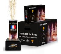 SPARKLERS CLUB Jet de Scène à Étincelles 2 Mètres 30 Secondes pour Intérieur et Extérieur - Couleur Or ou Argent - Idéal Mariage, Soirée, Anniversaire - Pack Artifice Catégorie F1 (Or / 50 Jets)