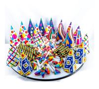 SPARKLERS CLUB Kit Cotillons 20 Pers Nouvel an 2025 - Sarbacanes, Chapeaux, sans Gêne, Serpentins, Boules, Tout pour Une Fête Éblouissante ! Idéal pour Le Réveillon, Créez des Souvenirs Mémorables