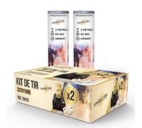 Sparklers Club Kit Jet de Scène Argent 3m 60s 2 Déclencheurs sans Fil | Étincelles Argent 3 Mètres, Durée 60 Secondes, Sans Fumée ni Résidu, 2 Déclencheurs HF sans Fil, Télécommande Portée 50m