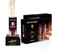 SPARKLERS CLUB Lot de 10 Jets de Scène à Étincelles 3 Mètres 30 Secondes Or pour Intérieur et Extérieur - Couleur Or ou Argent - Idéal Mariage, Soirée, Anniversaire - Pack Artifice Catégorie F1