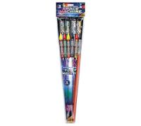 SPARKLERS CLUB Lot de 10 Pétards Fusées Space Machine® - Assortiment Effets Spectaculaires & Comète - 16/20 mm - Portée 45 m - Catégorie F1 - Feux d?Artifice Extérieur