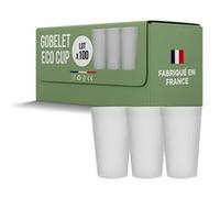SPARKLERS CLUB Lot de 100 Gobelets Réutilisables ECO CUP 25cl (33cl ras bord) - Jusqu'à 150 Lavages lave vaisselle - Gobelet Bière Réutilisable en Polypropylène, Gobelet Eco Cup pour tout évènement