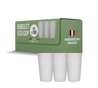 SPARKLERS CLUB Lot de 100 Gobelets Réutilisables ECOCUP 25CL (33 À RAS BORD) - Gobelet Bière et Réutilisable en Polypropylène,Prise en Main facile, Gobelet Eco Cup pour tout évènement