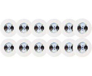 SPARKLERS CLUB Lot de 12 Autocollants Lampe LED pour Bouteilles ou Dessous de Verres, composé de 4 LEDs de couleur blanche, pour tout type de bouteilles, dispose de 3 fonctions lumineuses