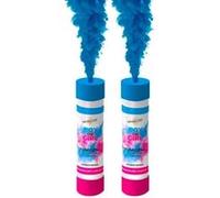 SPARKLERS CLUB Lot de 2 Fumigènes à main BABY SHOWER GARÇON (Bleu) 1 MINUTE - Fumigene couleur à tenir en main durée 60 secondes, Allumage Frottoir pour la révélation du sexe Gender Reveal