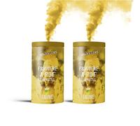 SPARKLERS CLUB Lot de 2 Fumigènes en Pot 2 MINUTES couleur Jaune - Allumage à mèche, durée 120 secondes, fumigene couleur à poser au Sol - fumigene pot au sol Catégorie F1 - LIVRAISON 24/48H