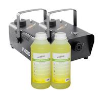 Sparklers Club Lot de 2 Machines à Fumée 400W avec 2L Liquide Inclus | Pack Professionnel Complet, 2 Machines 400W, 2 Litres de Liquide Inclus, Origine France, Réservoir 0,3L Amovible, Chauffe 3
