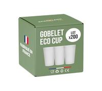 SPARKLERS CLUB Lot de 200 Gobelets Réutilisables ECO CUP 30cl - Jusqu'à 100 Lavages lave vaisselle - Gobelet Bière Réutilisable en Polypropylène, Gobelet Eco Cup pour tout évènement