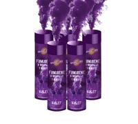 SPARKLERS CLUB Lot de 5 Fumigènes a Main 1 MINUTE couleur Violet - Déclenchement à Goupille, durée 60 secondes, fumigene couleur à tenir en Main - fumigene a main - Catégorie F1 - LIVRAISON 24/48H