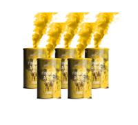 SPARKLERS CLUB Lot de 5 Fumigènes en Pot 1 MINUTE couleur Jaune - Allumage à mèche, durée 60 secondes, fumigene couleur à poser au Sol - fumigene pot au sol Catégorie F1 - LIVRAISON 24/48H