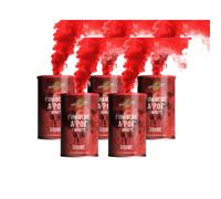 SPARKLERS CLUB Lot de 5 Fumigènes en Pot 1 MINUTE couleur Rouge - Allumage à mèche, durée 60 secondes, fumigene couleur à poser au Sol - fumigene pot au sol Catégorie F1 - LIVRAISON 24/48H