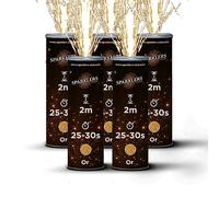 SPARKLERS CLUB Lot de 5 Jets de Scène 2 Mètres / 30 Secondes couleur Or - Jet de scène Artifice d'Intérieur à Étincelles Froides pour Mariage - Catégorie F1