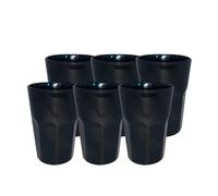 SPARKLERS CLUB Lot de 6 Verres à Cocktail Mojito couleur Noir 33cl - Verre Incassable en SAN (Acrylic), MADE IN FRANCE, Prise en Main facile, Verre Tube pour soirée et évènements - LIVRAISON 24/48H