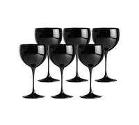 SPARKLERS CLUB Lot de 6 Verres à Piscine couleur 40cl - Verre Incassable en SAN, MADE IN FRANCE, Prise en Main facile, Verre Ballon Piscine pour soirée et évènements - LIVRAISON 24/48H (Noir)