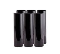 SPARKLERS CLUB Lot de 6 Verres Tube Noir 22cl - Incassable pour Cocktail Made in France - Prise en Main Facile, Idéal pour Soirée et Évènements - Livraison 24/48H