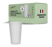SPARKLERS CLUB Lot de Gobelets Réutilisables Givré ECOCUP 30cl -150 Lavages au Lave Vaisselle - Verre Bière Réutilisable en Polypropylène - Gobelet Eco Cup pour tout évènement (25, 50cl)