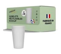 SPARKLERS CLUB Lot de Gobelets Réutilisables Givré ECOCUP 30cl -150 Lavages au Lave Vaisselle - Verre Bière Réutilisable en Polypropylène - Gobelet Eco Cup pour tout évènement (100, 50cl) G