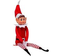 SPARKLERS CLUB Lutin Lanterne de Noël Elf Garcon de 30 cm en peluche, idéale pour préparer Noël pour enfants et adultes, petit Elve méchant, figurine ludique et douce magie