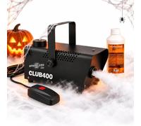 Sparklers Club Machine à Fumée 400 w avec Liquide 1 l Débit 70 M³/min | Pack Complet Machine 400 W et Liquide 1 L, Débit 70 m³/min, Chauffe 3 Min, Réservoir 0,3 L Amovible, Télécommande Filaire