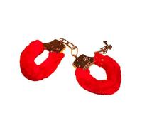 SPARKLERS CLUB Menottes en fourrure Rouge, pour saint-valentin en amoureux, idéal pour Saint Valentin, Fête à thème