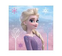 SPARKLERS CLUB Pack de fête Reine des Neiges, Lot de 52 pièces, 16 assiettes, 16 gobelets, 20 serviettes, vaisselle jetable, vaisselle de fête, décoration de table, Frozen