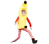 SPARKLERS CLUB Pack Lutin Farceur de Noël Garçon + Déguisement Banane pour Lutin ? Costume Original Enfant Vert & Rouge avec Accessoires ? Idéal Fêtes, Spectacles & Noël