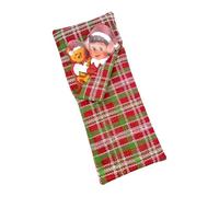 SPARKLERS CLUB - Sac de couchage avec oreiller pour lutin farceur de Noël | Accessoire décoratif pour lutin | Motif écossais rouge et vert | Taille 30 cm - Polyester doux