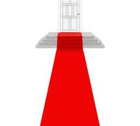 SPARKLERS CLUB Tapis de Cérémonie Chic, Tapis de décoration, idéal pour Magasin, événements et fêtes, cinéma, église/Petites et Grandes Longueurs (Rouge, 1 Mètre)