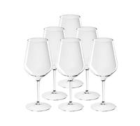 SPARKLERS CLUB Verre à Vin Wine Cocktail INCASSABLE 47cl Transparent - Lot de 6 - Verre Incassable en TRITAN, Réutilisable 350 Lavages, Prise en Main facile, Verre pour soirée et évènements