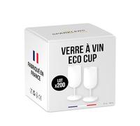 SPARKLERS CLUB Verres à Vin Réutilisables Eco Cup 12cl (18cl à ras bord) MADE IN FRANCE - Fabriqué en en Polypropylène, Verre Jetable et Réutilisable de Haute Qualité