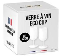 SPARKLERS CLUB Verres à Vin Réutilisables Eco Cup 12cl (18cl à ras bord) MADE IN FRANCE - Fabriqué en en Polypropylène, Verre Jetable et Réutilisable de Haute Qualité
