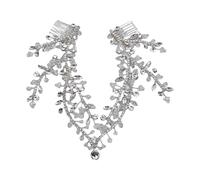 Sparkling Crystal Headpiece Hair Chain Crystal Tiaras For Pageant Proms Jewelry With Elegant Forehead Rhinestones Comb