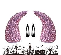 Sparkling Devil Horn Hairpin Decorative Costume Styling Clip Set