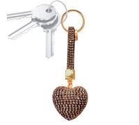 Sparkling Heart Keychain, Love Heart Shape Brilliance Craftsmanship